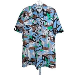 Asos Multicolor Camouflage Romper Sz 4 Street Hiphop Jumpsuit Abstract Oversize